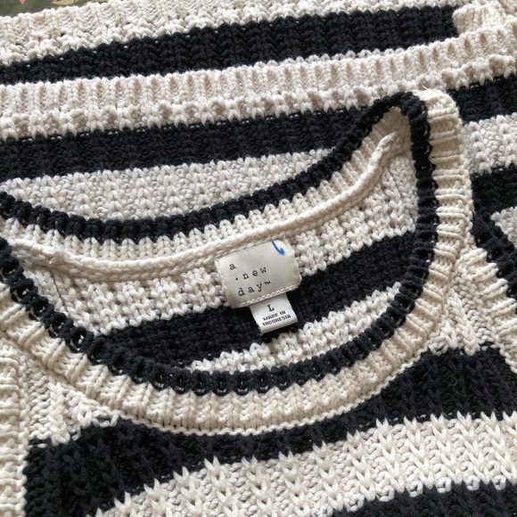 a new day Black and White Striped Tank Top - Picture 3 of 5